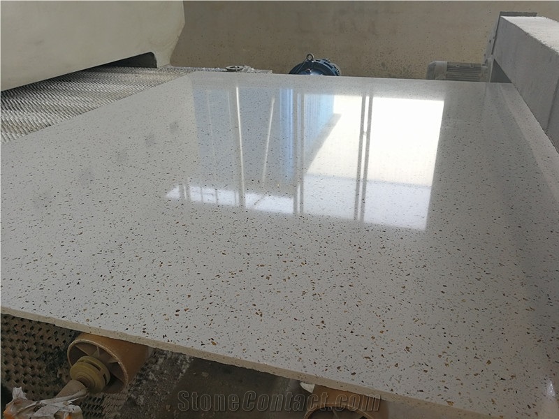 Ls-Q002 Silver Diamond Artificial Stone Slabs&Tiles Flooring