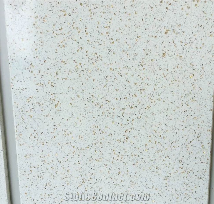 Ls-Q002 Silver Diamond Artificial Stone Slabs&Tiles Flooring