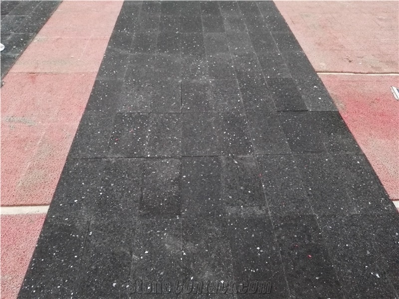 Polished Meteor Black Granite Tiles&Slabs Granite Flooring&Walling