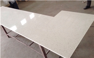 White Mirror Fleck Quartz-P005-Countertop Kitchen Tops Worktops