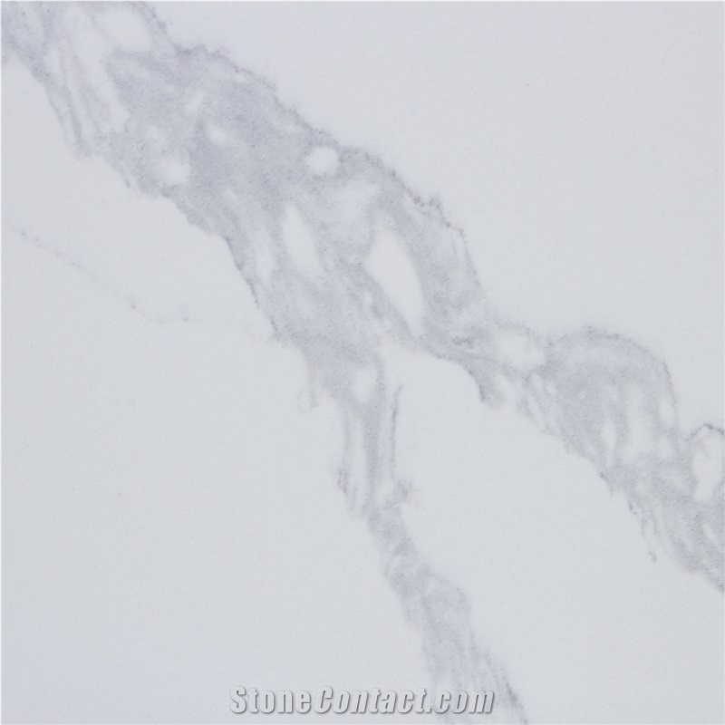 White Quartz Calacatta Rivers Xka1160-2-Slabs Quartz Tiles&Slabs
