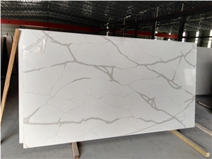 White Quartz Calacatta White 5130-Slabs Quartz Slabs&Tiles Flooring