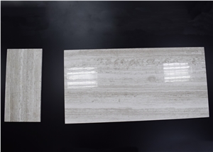 Chinese White Polished Wooden Price Serpegiante Marble Slab