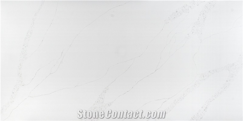 Bianco Statuario Quartz Stone Customized Kitchen Countertops, Worktops