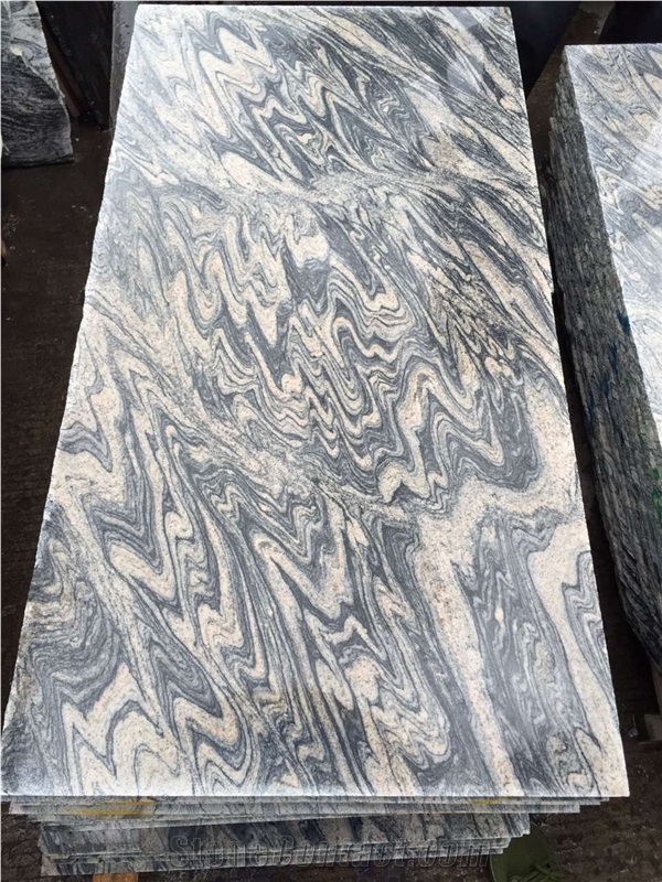 China Juparana Black Granite, Polished Stairs/Steps/Risers/Skirts