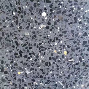 Dark Grey Terrazzo Tiles, Artificial Stone for Wall & Floor,Tm009g