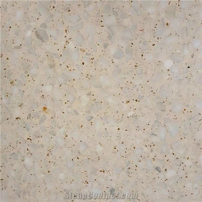 Light Cream Terrazzo Tiles, Artificial Stone for Wall & Floor,Tm008c