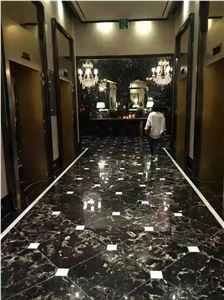 Natural China Century Black Ice Flower Marble Project Wall/Floor Tiles