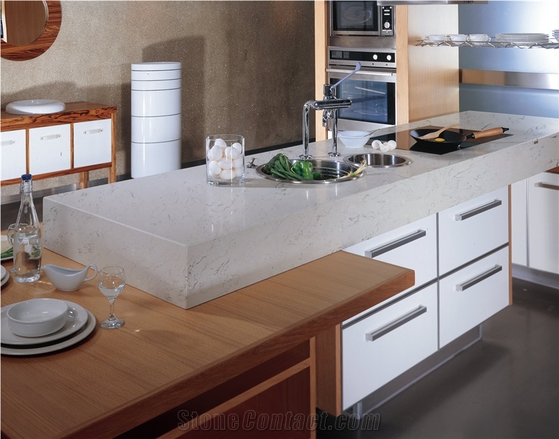 Niagara Quartz Stone Customized Kitchen Countertops & Worktops
