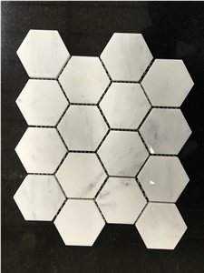 Oriental White Hexagon Marble Mosaic Tiles for Wall/Floor Paving