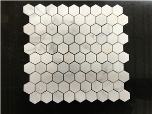 Oriental White Marble Hexagon Mosaic for Wall/Floor Paving
