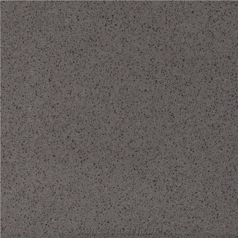 Pure Grey Quartz China Artificial Engineered Stone Slabs & Tiles