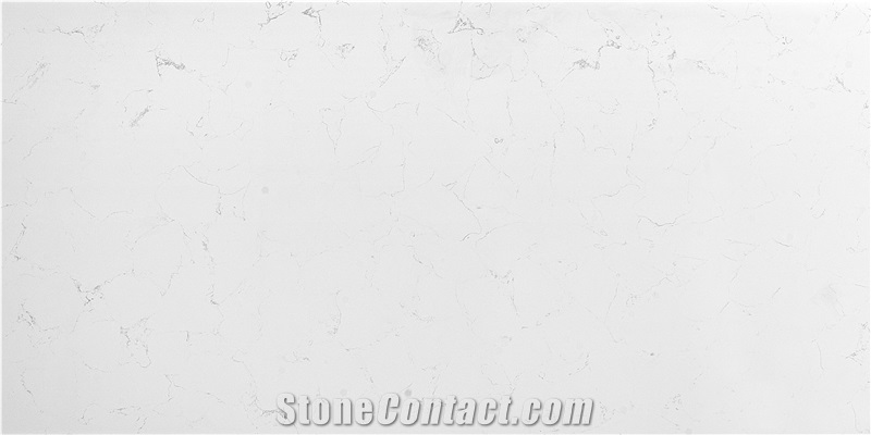 Snow White Quartz, China Artificial Engineered Stone Slabs, Tiles