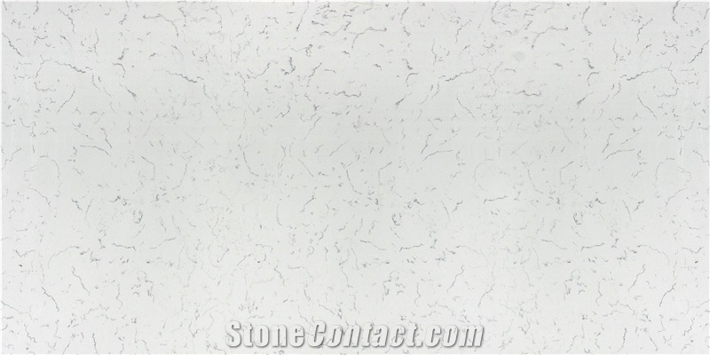 Venato Flower White Quartz Stone Customized Kitchen Countertop,Worktop