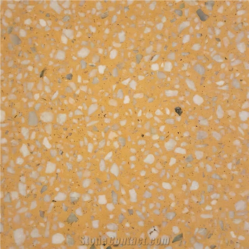 Yellow Terrazzo Tiles, Artificial Stone for Wall & Floor, Tm016y