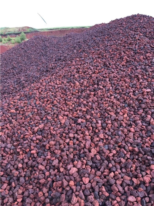 Red Lava Stone, Vocanic Stone Gravels for Garden and Water Treatment