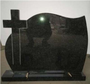 Shanxi a Grade Black Granite Headstone