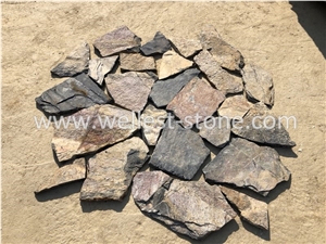 China Natural Brown Black Loose Stone for Paving Stone Wall Cladding