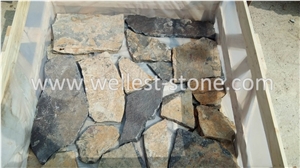 China Natural Brown Black Loose Stone for Paving Stone Wall Cladding
