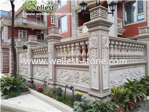 Decorative Granite Column Building Pillars for Handcarved Romance