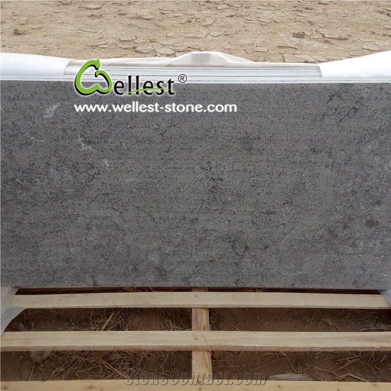Natural Flamed Bluestone Wall Tile, Limestone Wall Covering Stones