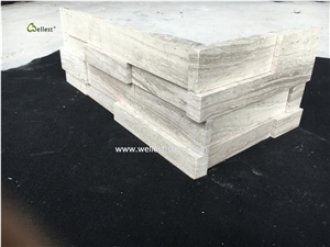 White Wood Marble Stacked Stone for Flooring Tiles Coping Honed Pool