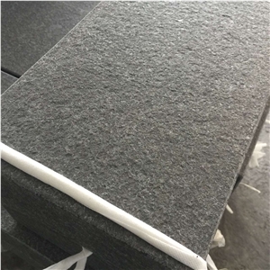 Flamed and Brushed Finish Top China Black G684 Granite Paving Tiles