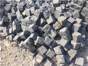 G684 Fuding Black Flamed Granite Landscaping Pavers, Natural Split