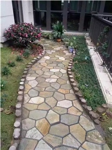 Cheap Rustica Flagstone Patio Walkways Crazy Paving on Mesh for Sales
