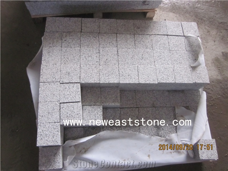 Chinese Cheap Light Grey Granite Driveway Paving Stone Wholesale