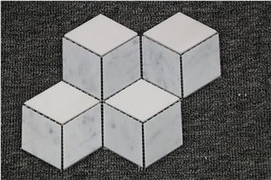 Italy Bianco Carrara White,Greek Thassos Marble Mosaic,Tiles