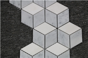 Italy Bianco Carrara White,Greek Thassos Marble Mosaic,Tiles
