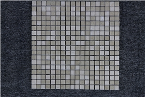 Spain Crema Marfil Small Chipped Polished Beige Marble Mosaic,Tile