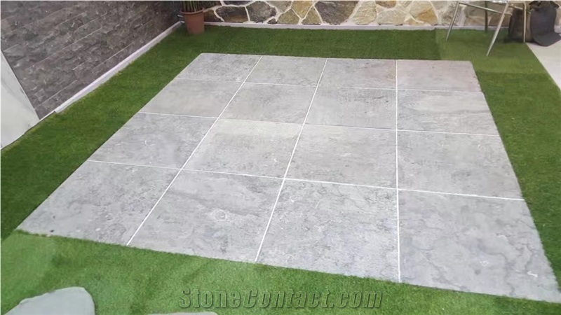 China Blue Limestone Patio Paving Asia Blue Tiles Slabs Steps Stairs