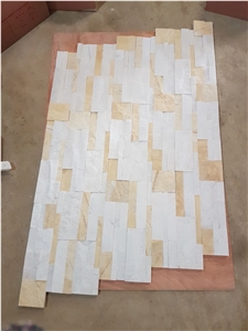 New Design Wall Panel – Culture Stone, Mixed Yellow and Milky White Combination Panel