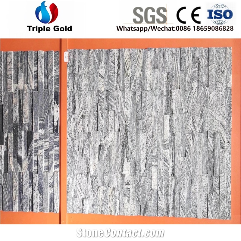 China Grey Juparana,Wave Sand,Multicolor Grain Cultured Slate,Tile