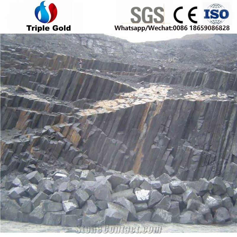 G684,China Fuding Absolute Pure Black Basalt Flamed Tile,Slab