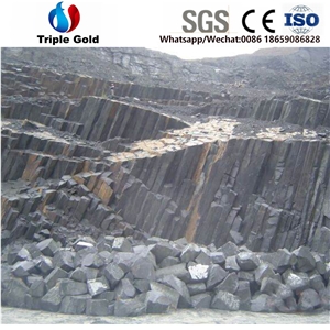 G684,China Fuding Absolute Pure Black Basalt Flamed Tile,Slab