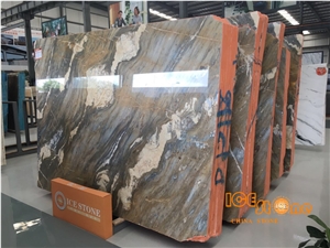 China Brecce Bergerac Marble,Chinese Golden Slabs,Bookmatch,Butterfly,