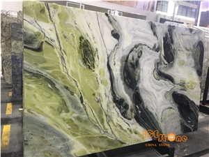 China Dreaming Green Marble,Great Nature Stone,Luxury,Pervious Light