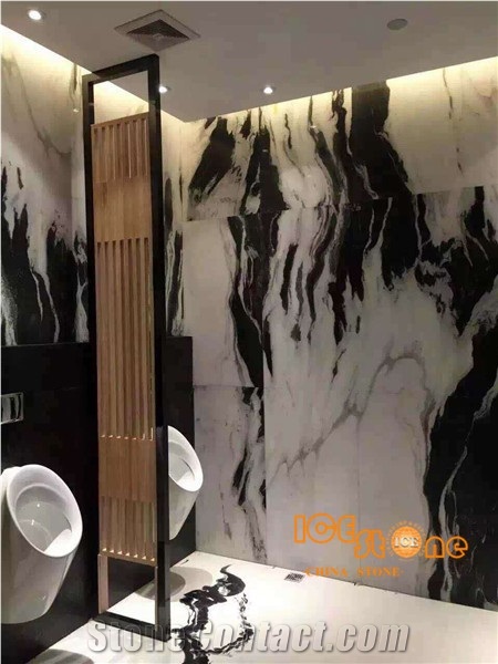 China Panda White Marble,Landscape Paintings,Great Nature Stone,