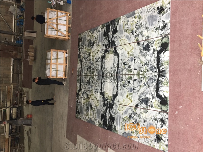 Chinese Ice Connect Marble Thin Tiles/Global Exclusive Agency Stone