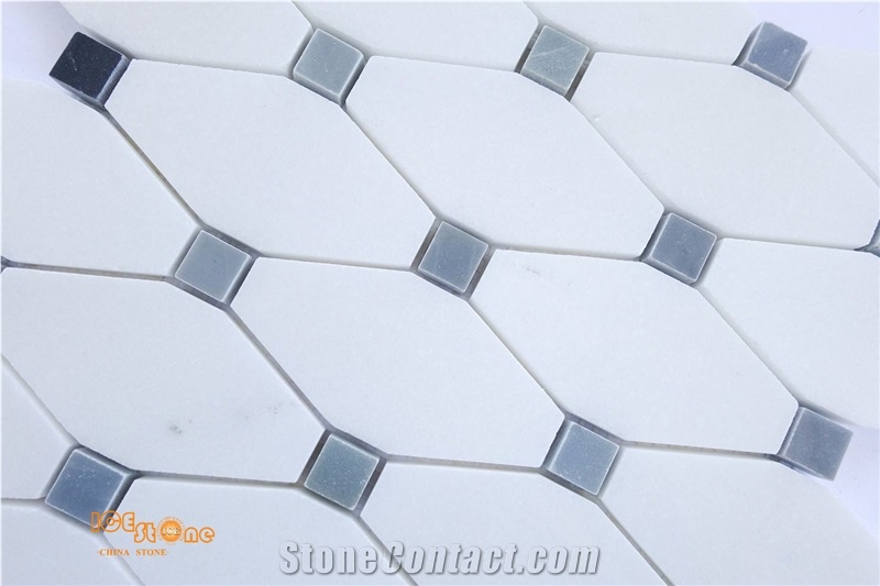 Crystal White Mosaic/Pure White Onyx Mosaic Tiles