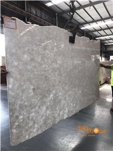 Crystal White Onyx with Perfect Transparent Slabs Ans Tiles