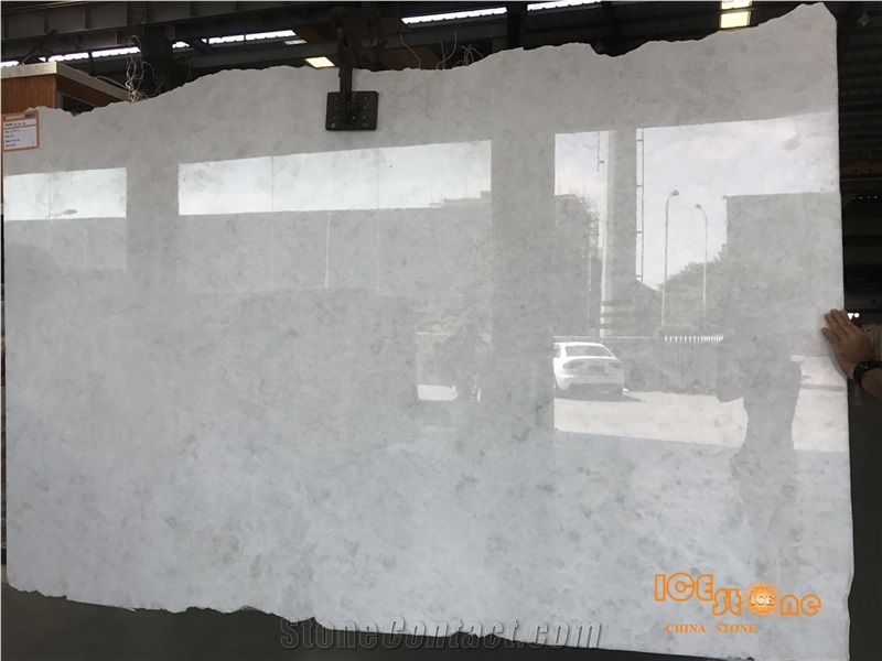 Crystal White Onyx with Perfect Transparent Slabs Ans Tiles