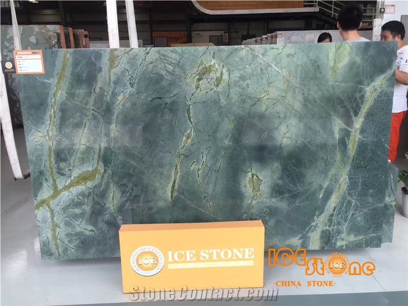 Dark Green Chinese Marble Slabs&Tiles/Edinburgh Green/Bookmatched