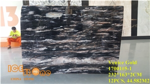 Seawave Black Marble Tiles, Marble Wall Tiles/Venice Gold
