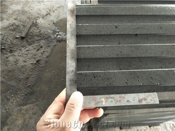 Chinese Black Basalt Tactile Blind Stone Pavers
