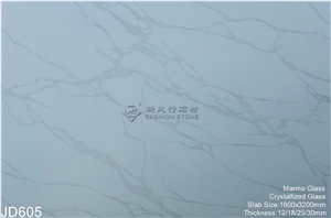 Crystallized Glass, Calacatta Artificial Marble Panel Tile Slab, Kitchens,Bathrooms,Construction