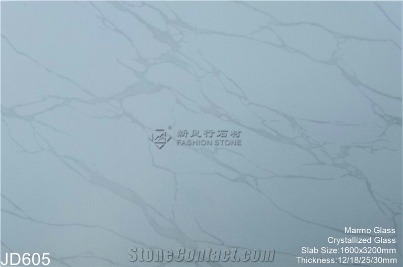 Crystallized Glass Stone Calacatta Marble Panel, Kitchens,Bathrooms,Construction